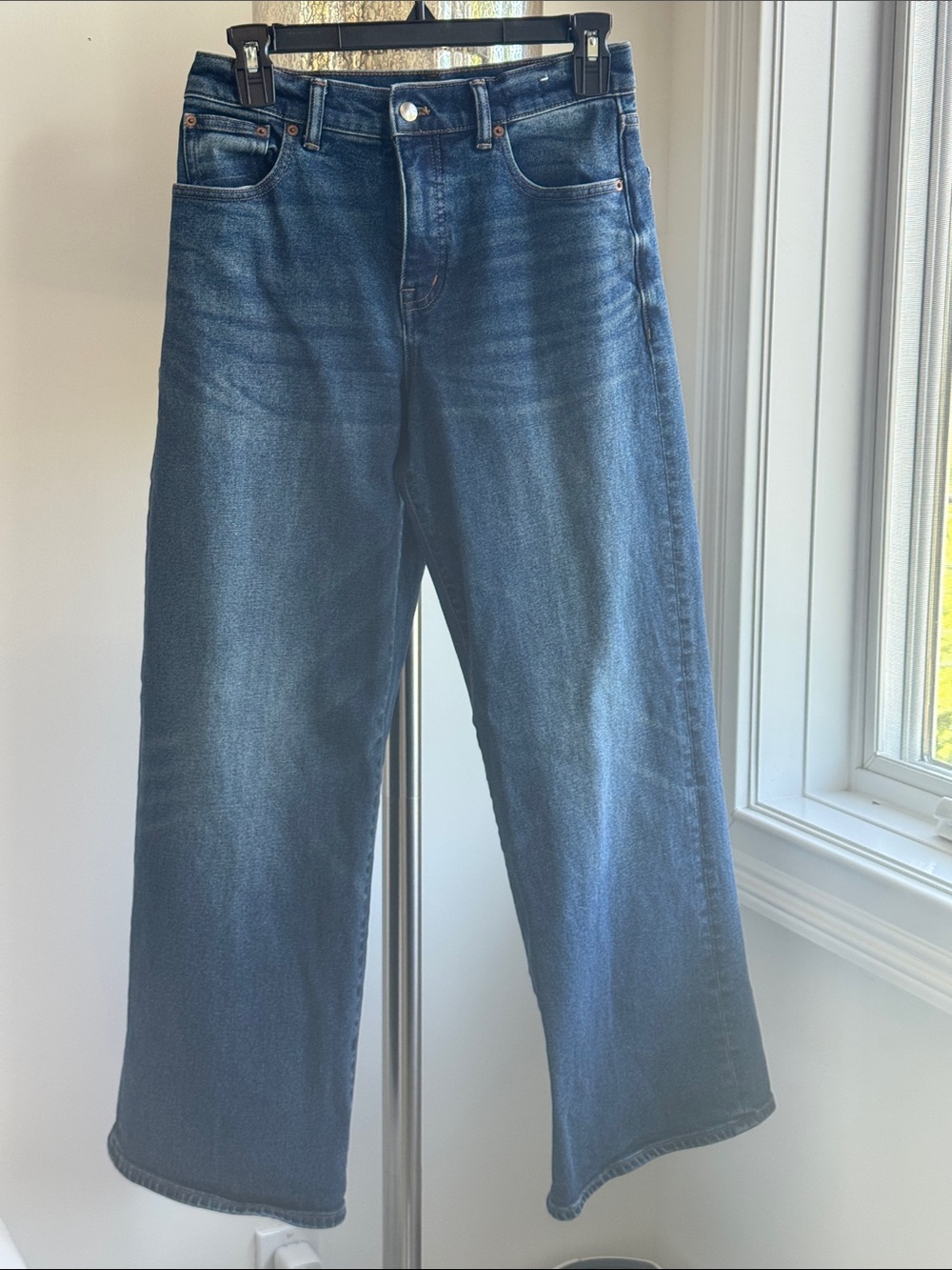Madewell Dark Blue Relaxed Wide Jeans